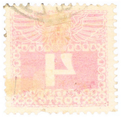 Почтовая марка 4 геллера 1908 года Австрия