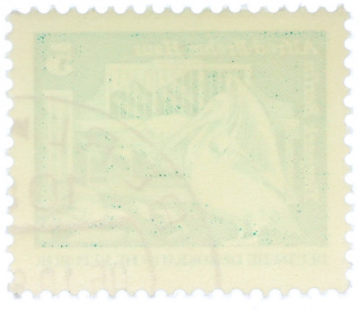 Почтовая марка 5 пфеннигов 1973 года Восточная Германия (ГДР) «Розовый пеликан»