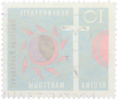 Почтовая марка 10 пфеннигов 1963 года Западная Германия (ФРГ) «Мученица Регина»
