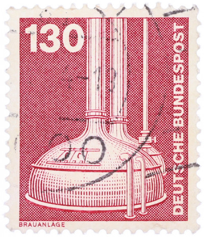 Почтовая марка 130 пфеннигов 1982 года Западная Германия (ФРГ) «Пивоварение»