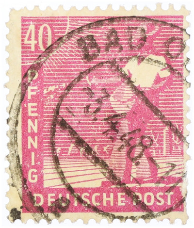 Почтовая марка 40 пфеннигов 1947 года Германия (Тризония)