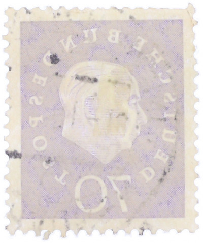 Почтовая марка 70 пфеннигов 1959 года Западная Германия (ФРГ) «Теодор Хойс»