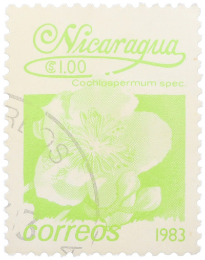 Почтовая марка 1 кордоба 1983 года Никарагуа «Кохлоспермум»