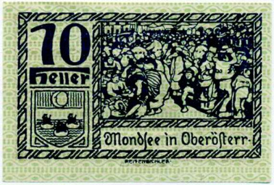 10 геллеров 1920 года Австрия — Мондзее (Нотгельд)