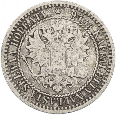 1 марка 1866 года Русская Финляндия