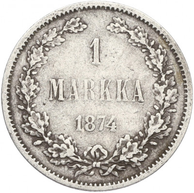 1 марка 1874 года Русская Финляндия