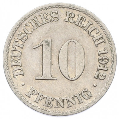 10 пфеннигов 1912 года A Германия