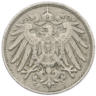 10 пфеннигов 1914 года F Германия