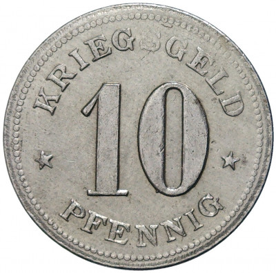 10 пфеннигов 1917 года Германия — город Верден (Нотгельд)