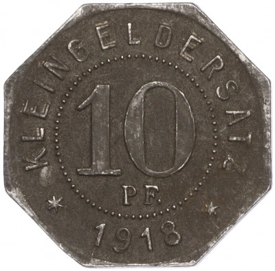 10 пфеннигов 1918 года Германия — город Мергентхайм (Нотгельд)