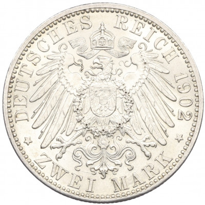 2 марки 1902 года Германия (Баден) «50 лет правлению Фридриха I»