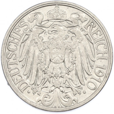 25 пфеннигов 1910 года A Германия