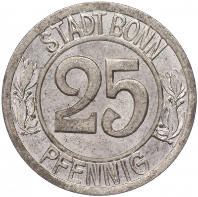 25 пфеннигов 1920 года Германия — город Бонн «Бетховен» (Нотгельд)