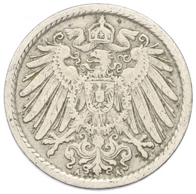 5 пфеннигов 1905 года A Германия