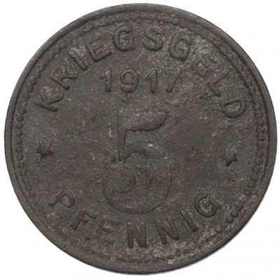 5 пфеннигов 1917 года Германия — город Виттен (Нотгельд)