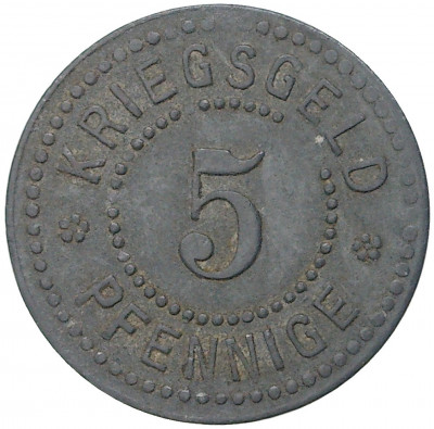 5 пфеннигов 1917 года Германия — город Зиген (Нотгельд)