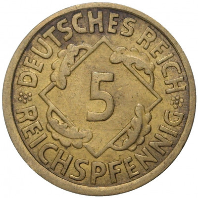 5 рейхспфеннигов 1926 года E Германия
