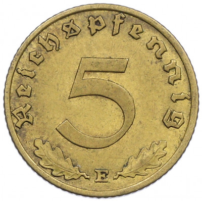 5 рейхспфеннигов 1938 года E Германия