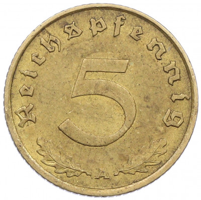 5 рейхспфеннигов 1939 года A Германия