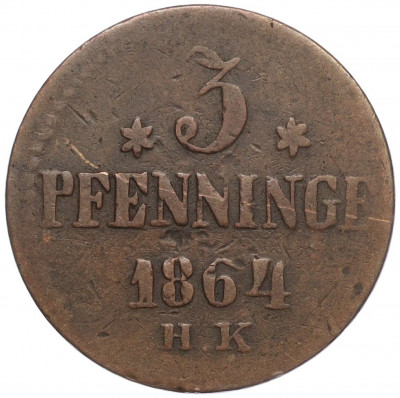 3 пфеннига 1864 года Росток