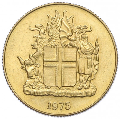 1 крона 1975 года Исландия