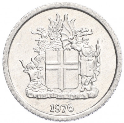 1 крона 1976 года Исландия