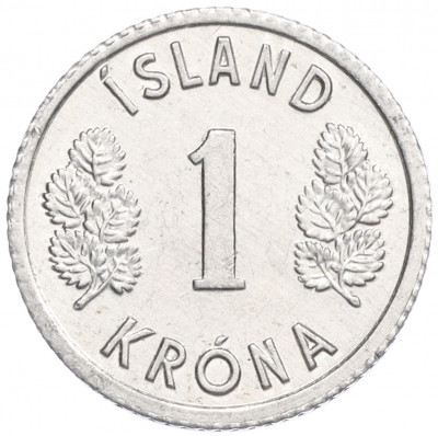 1 крона 1976 года Исландия