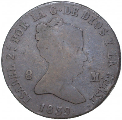8 мараведи 1839 года Испания