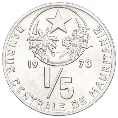 1/5 угии 1973 года Мавритания