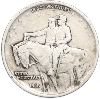 1/2 доллара (50 центов) 1925 года США «Мемориал Стоун-Маунтин»