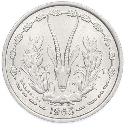 1 франк 1963 года Западно-Африканский валютный союз