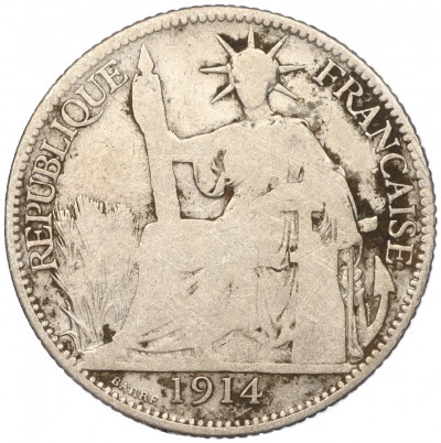 20 центов 1914 года Французский Индокитай