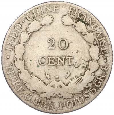 20 центов 1914 года Французский Индокитай