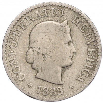 5 раппенов 1883 года Швейцария