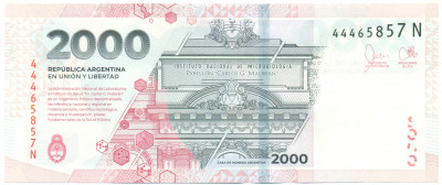 2000 песо 2023 года Аргентина