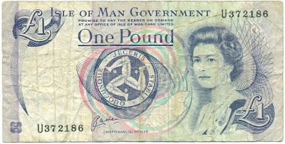 1 фунт 1991 года Остров Мэн