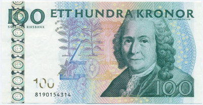 100 крон 2008 года Швеция