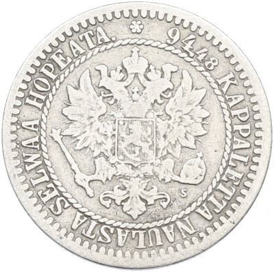 1 марка 1865 года Русская Финляндия