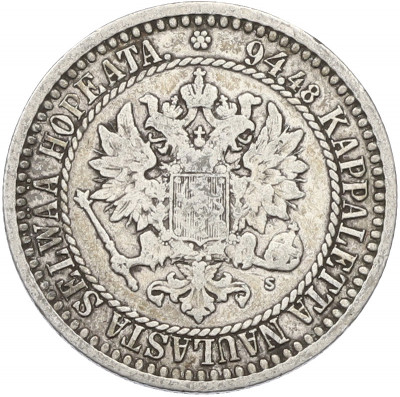 1 марка 1866 года Русская Финляндия