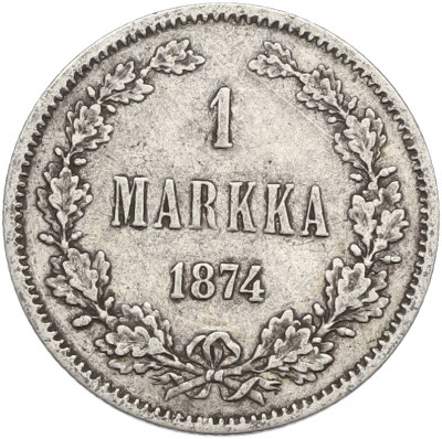 1 марка 1874 года Русская Финляндия
