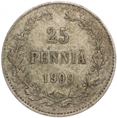 25 пенни 1909 года Русская Финляндия
