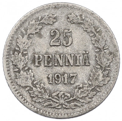25 пенни 1917 года Русская Финляндия