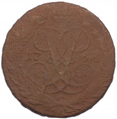 2 копейки 1758 года (Номинал сверху)