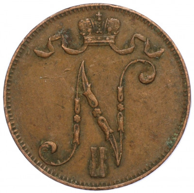 5 пенни 1908 года Русская Финляндия