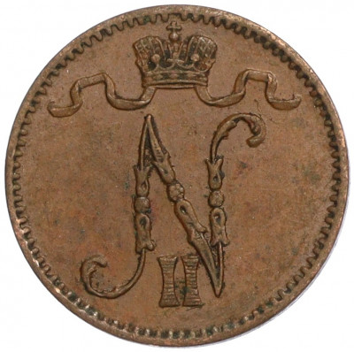 1 пенни 1909 года Русская Финляндия