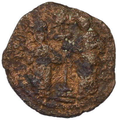 1/2 фоллиса 1059-1067 года Византия — Константин X и Евдокия