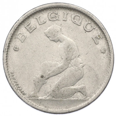 1 франк 1923 года Бельгия (Надпись на французском — BELGIQUE)