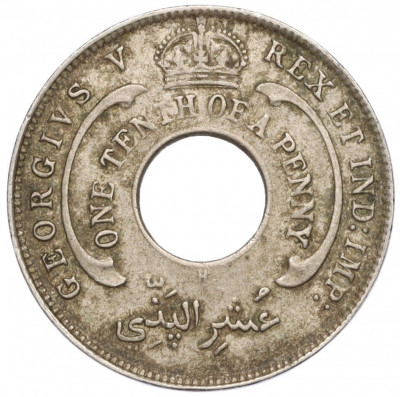 1/10 пенни 1914 года H Британская Западная Африка