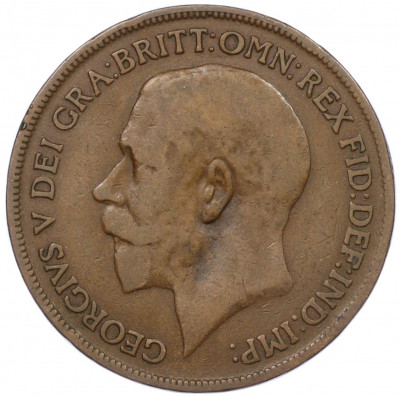 1 пенни 1916 года Великобритания