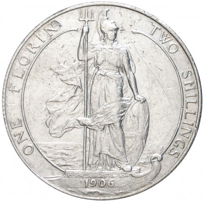 1 флорин (2 шиллинга) 1906 года Великобритания